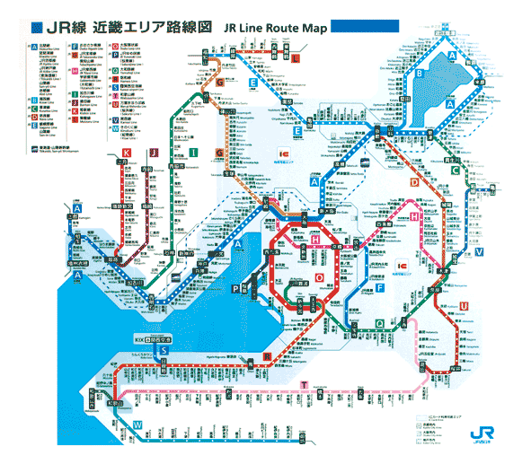 JR繊近畿エリア路線図